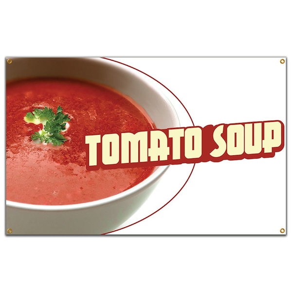 Tomato Soup Banner Concession Stand Food Truck Single Sided